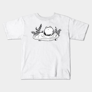 cute frog in a pond Kids T-Shirt